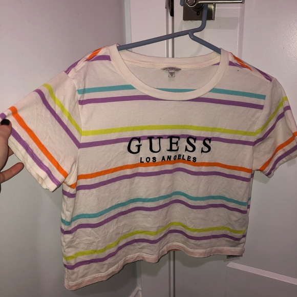 GUESS Striped Crop Top - Picture 2 of 5